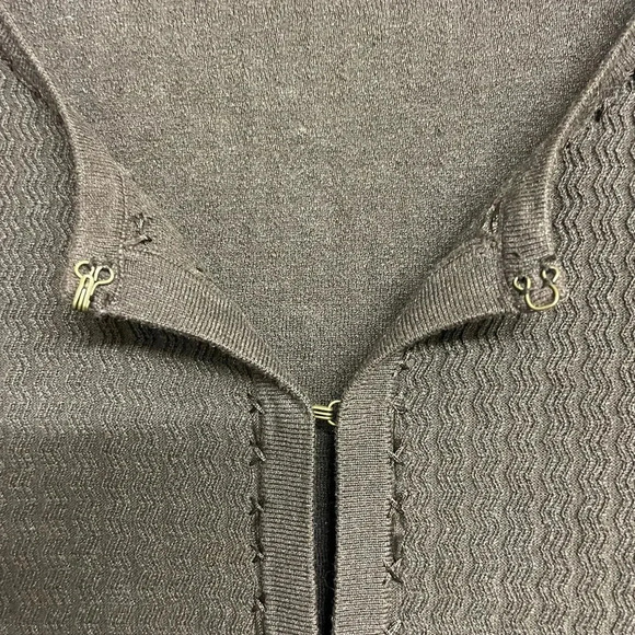 Amber Sun brown cardigan eyelet closure size XL - Picture 5 of 7